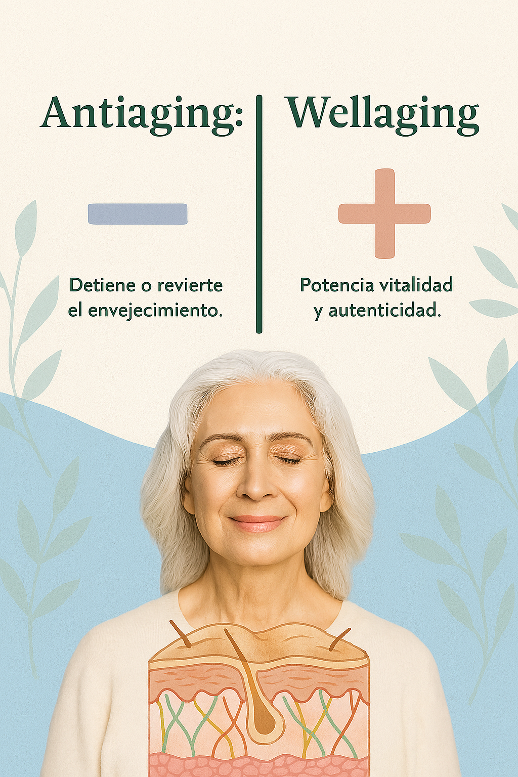 Cambios de la piel con la edad, wellaging vs antiaging