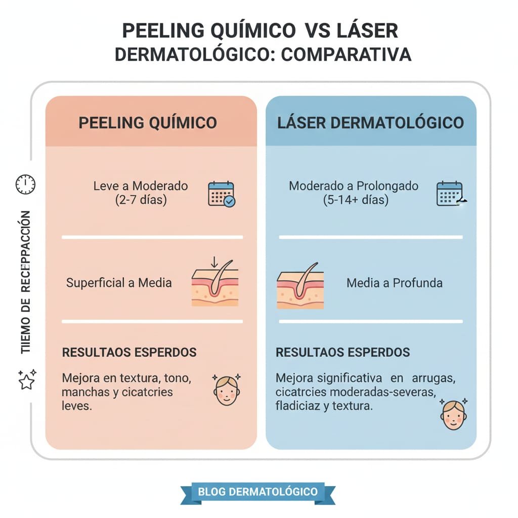 Cicatrices de acne: comparación entre peeling químico y laser dermatológico