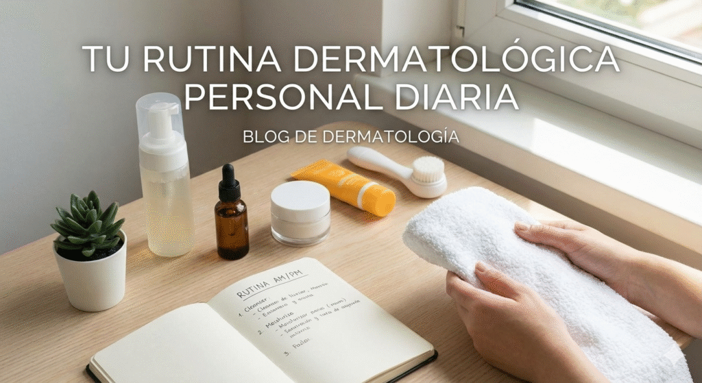 Rutina dermatológica diaria de cuidado personal